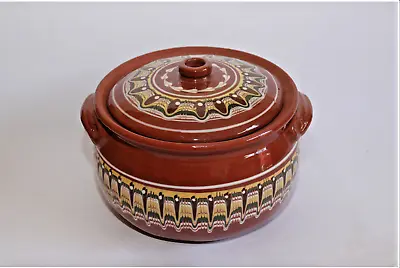 Buy Cley Ceramic Casserole  Hand Made Amazing Cookware-  3,4,5,7l-round Pot With Lid • 19.99£