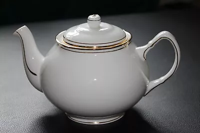 Buy Duchess Ascot Large Bone China Tea Pot White & Gold VGC • 24.95£