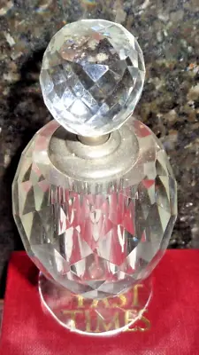 Buy Beautiful Vintage  Crystal Cut Glass Perfume Bottle 4  Height (stopper Dipper) • 10£