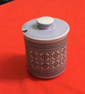 Buy HORNSEA POTTERY Tapestry Blue Tall Jam Pot With Lid. • 7.50£
