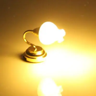 Buy Gold Plated Floral Metal 1/12 Dollhouse Miniature LED Wall Lamp Light Models 3 • 11.99£