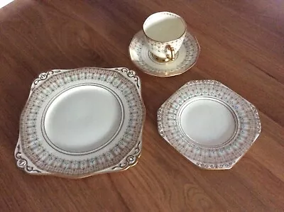 Buy Vintage Tuscan Plant Bone China Tea Set. 20 X Pieces. 6 X Trios + 2 Bread Plates • 100£