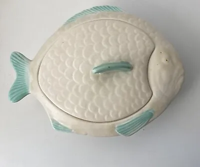 Buy Shorter And Son Vintage Art Deco Fish Shaped Serving Dish With Lid • 12£