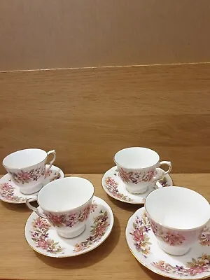 Buy Vintage Colclough Wayside Pattern - Fine Bone China Cups + Saucers • 15£