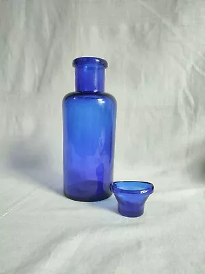 Buy Vintage Antique Cobalt Blue Apothecary Chemist Bottle Glass Optrex Eye Bath  • 20£