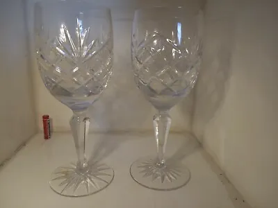 Buy A Nice  Pair Of Wedgwood / Galway , Irish , Lead Crystal , Wine  Glasses • 24.95£