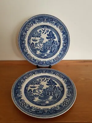 Buy Alfred Meakin Old Willow Side Plate X2 Blue White England Spares Replacement  • 7£