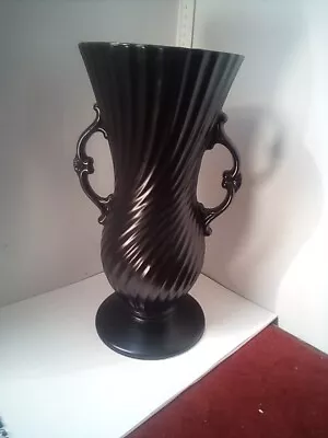 Buy Dartmouth Devon Pottery 2 Handled Mantle Vase  Black 222 Vintage • 32£