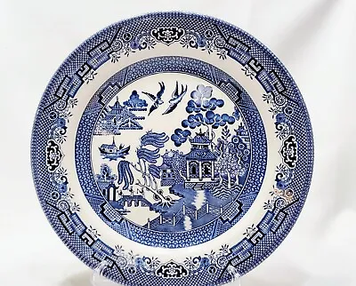 Buy MINT Vintage Churchill ENGLAND Blue Willow Dinner Plate 10 1/2  • 9.58£