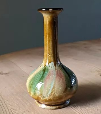 Buy Guernsey Pottery Posy Bud Vase Studio Art Pottery Drip Glaze Pastel Vintage • 14£