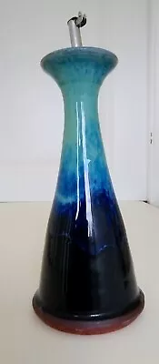 Buy Rupert Blamire - Hand Thrown Ceramic Oil Dispenser - Bristol Studio Glazed Blues • 25£