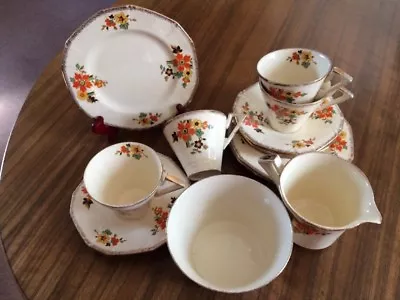 Buy China Tea Set - Vintage Art Decco - 1930’s Alfred Meakin - Marigold Princess. • 80£