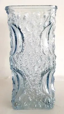 Buy Mid Century Modern Ice Grey Glass Bark Vase • 11£