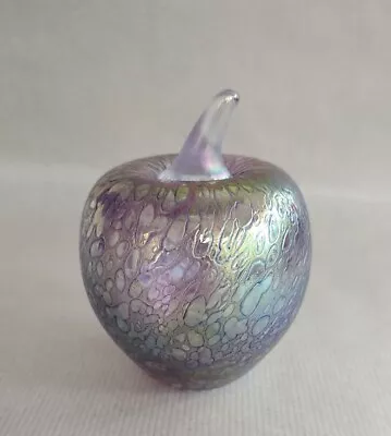 Buy Hand Blown Heron Glass  Unusual Iridescent Lavender Apple - 4.5  • 22£