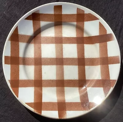 Buy Rare French Vintage 1930s Brown Moulin Des Loups Checked Plate • 12£