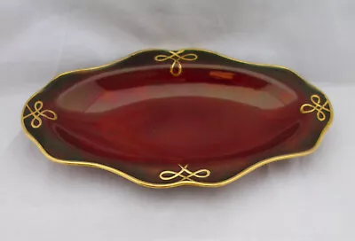 Buy Vintage Carlton Ware Rouge Royale Red Trinket Dish 21003, Gilded Knot Design • 3.99£