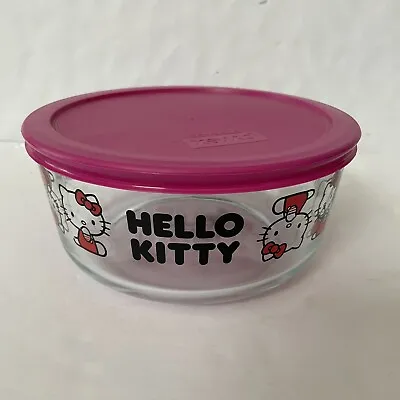 Buy NWT Pyrex Hello Kitty 7-Cup Glass Storage Bowl With Pink Plastic Lid Made In USA • 14.20£