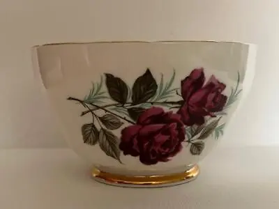 Buy Vintage Adderley Fine Bone China Persian Rose Open Sugar Bowl With Gilt Rim • 5.50£