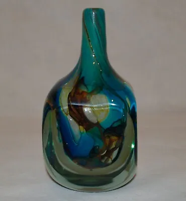 Buy Mdina Stunning Maltese Heavy Art Glass 'Tiger' Cube Vase Signed And Dated 1979 • 144.99£