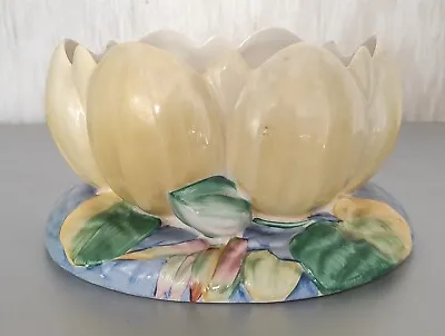 Buy CLARICE CLIFF Water Lily Bowl Planter 973 Art Deco Newport Pottery • 100£