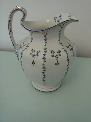 Buy Booths Silicon China Large Antique Jug / Pitcher. Blue Flower Pattern. 11.5  VGC • 75£