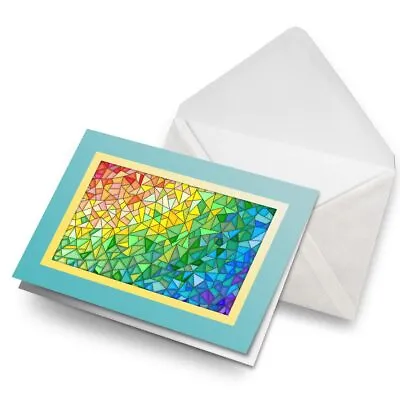 Buy Greeting Card Photo Insert Rainbow Stained Glass Art • 3.99£