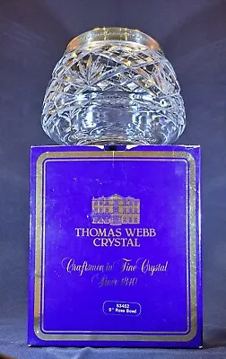 Buy Vintage Thomas Webb Windsor Pattern Crystal Rose Bowl In Original Box C1980's • 20£