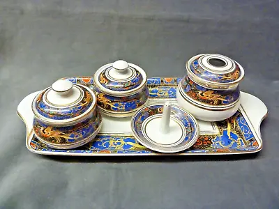 Buy Lovely Art Deco Dressing Table Tray & Pots Ceramic Winton Ware Grimwades Rings • 5£