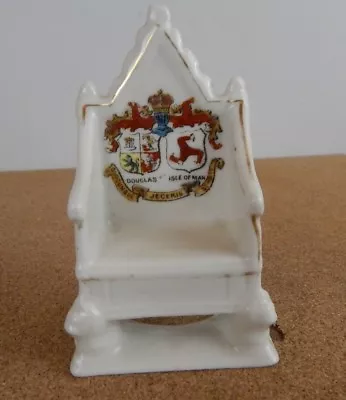Buy Crested Ware China Throne Douglas Isle Of Man 10cm Tall  • 19.93£
