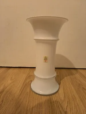 Buy Vintage Holmegaard Michael Bang Glass Vase In Opal White - Clear Crystal - 283 • 99.99£
