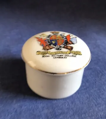 Buy Arcadian Crested China. Royal Military College Camberley. Lidded  Pot￼￼. (BOA) • 4£
