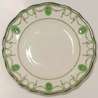 Buy Royal Doulton Countess Art Deco Green Swags China Dinner Plate 24  Circa 1908 • 20£