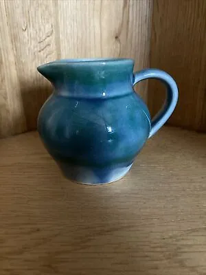 Buy Vintage Lamorna Cornwall Studio Pottery Small Jug Teal / Turquoise Glaze • 5£