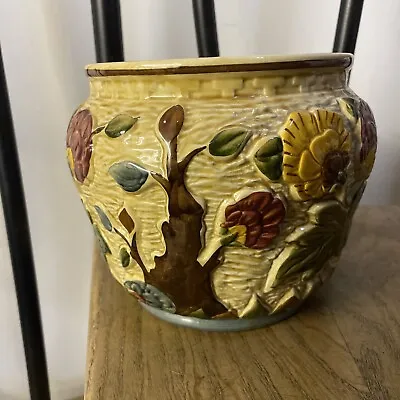Buy H J Wood Indian Tree Planter /  Flower Pot - Deep Moulded Hand-painted • 22£