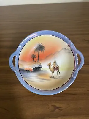 Buy Antique Noritake Camel Desert Sands Scene 4.5” Bowl W Handles JAPAN Hand Painted • 19.21£