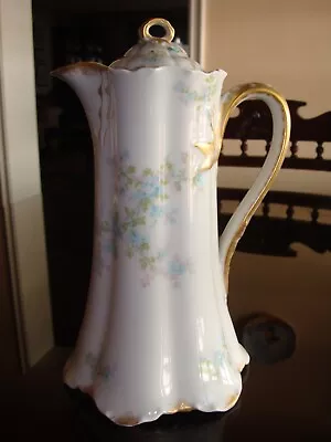 Buy Antique Limoges Haviland Ranson Large Chocolate Coffee Tea Pot, Blue Flowers 10  • 131.87£