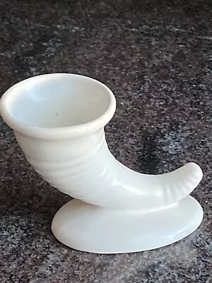 Buy Matte White Vintage Pacific Pottery Cornucopia Vase Numbered • 23.50£