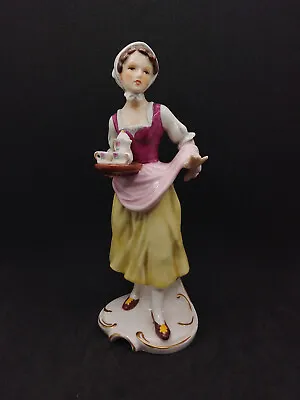 Buy Vintage 1960s Goebel Bochmann Girl With Tea/Coffee Set China Figurine Ornament • 30£