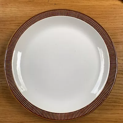 Buy 1 X Poole Pottery  Vintage Dinner Plate Chestnut Design 10 Inches Across • 5.95£