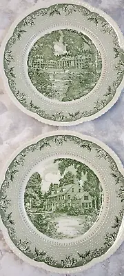 Buy Royal Cauldon England Dartmouth College Tuck School / President's House Plates 2 • 66.10£
