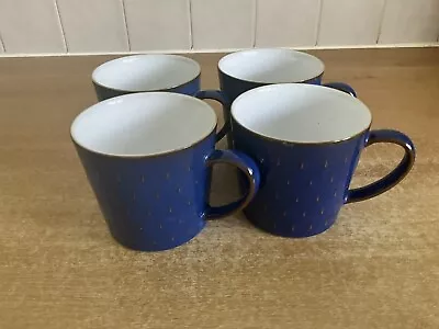 Buy Denby Imperial Blue Cascade - 4 X Tea / Coffee Mugs • 40£