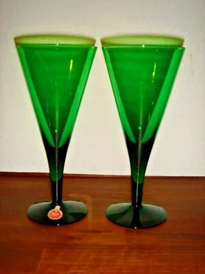 Buy Set Of 2 WINSTON 18 Cm Wine Glasses By PER LUTKEN For HOLMEGAARD 1958 - 1965 • 56.70£