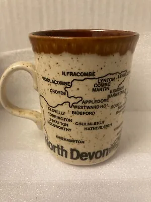 Buy Vintage North Devon Coffee Mug Cup, Speckled Brown Map, Harbour  Made In Wales • 4.99£