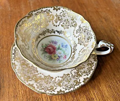 Buy Paragon China Cabinet Tea Cup And Saucer Gold Pink Rose A/F Fully Marked • 15£