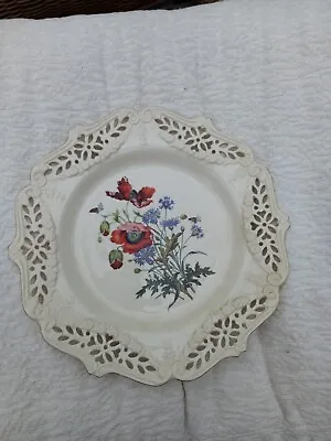 Buy  Royal Creamware Cabinet Plate, The Floral Gift, Poppies Design • 15.99£