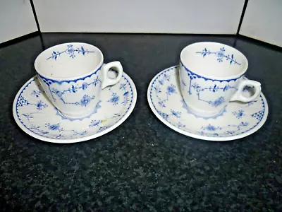 Buy Vintage Furnivals Denmark Pair Of Demi Tasse Coffee Cups And Saucers • 27£