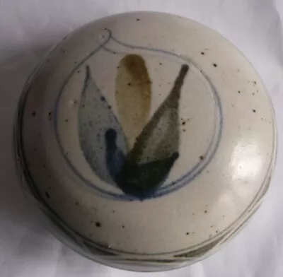 Buy Studio Art Pottery Stoneware Lidded Trinket Dish/Powder Bowl • 4.99£