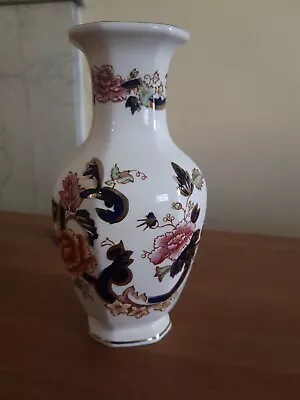 Buy Mason's Ironstone Blue Mandalay Vase Approximately 16 Cm Tall. • 5£