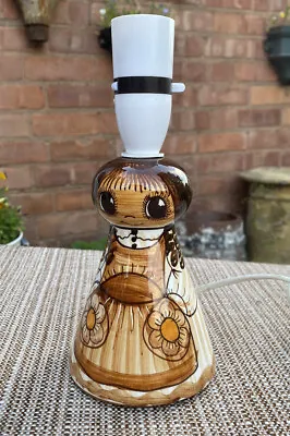Buy Vintage Jersey Pottery Studio Hand Painted Sally Anne Girl Ceramic Table Lamp • 24.99£