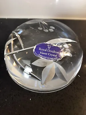 Buy Royal Doulton Finest Crystal Hand Cut In England Paperweight • 18£